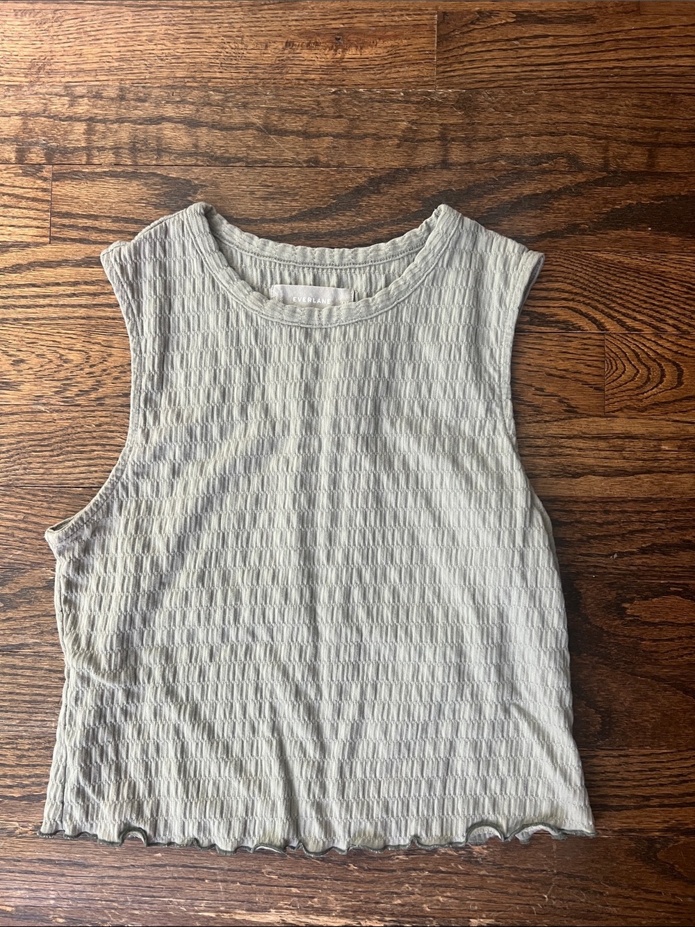 Everlane Women's Light Gray Ribbed Tank Top